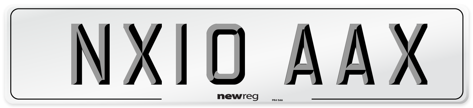 NX10 AAX Number Plate from New Reg